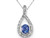 Sterling Silver Tanzanite Infinity Pendant Necklace with Chain 1/4 Carat (ctw)