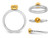 2/5 Carat (ctw) Citrine Ring in Sterling Silver with Gold Accent - 68QGG1885CT-5