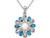 London Blue Topaz Pendant Necklace 1.00 Carat (ctw) in Sterling Silver