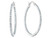 Sterling Silver In and Out Hoop Earrings with Diamond Accents (1 1/4 Inch)