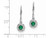 Lab-Created Emerald Leverback Drop Earrings in Sterling Silver