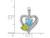 4/5 Carat (ctw) Natural Peridot and Blue Topaz Heart Pendant Necklace in Sterling Silver with Chain