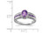 3/4 Carat (ctw) Natural Amethyst Ring with White Topaz 1/4 Carat (ctw) in Sterling Silver - 68QGG6385AM-6