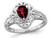 3/4 Carat (ctw) Teardrop Garnet Ring in Sterling Silver - 68QGG4515GA-6