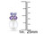 White Freshwater Cultured Pearl  8-8.5mm with Diamond, Tanzanite and Amethyst Stud Earrings In Sterling Silver