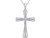 1/10 Carat (ctw J-K, I2-I3) Diamond Cross Pendant Necklace in Sterling Silver with Chain