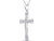 1/10 Carat (ctw J-K, I2-I3) Diamond Cross Pendant Necklace in Sterling Silver with Chain