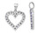 7/10 Carat (ctw) Tanzanite Heart Pendant Necklace in Sterling Silver with Chain