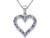 7/10 Carat (ctw) Tanzanite Heart Pendant Necklace in Sterling Silver with Chain