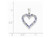 7/10 Carat (ctw) Tanzanite Heart Pendant Necklace in Sterling Silver with Chain