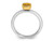 1/2 Carat (ctw) Solitaire Citrine Ring in Sterling Silver with 14K Accent - 68QGG1897CT-10