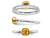 1/2 Carat (ctw) Solitaire Citrine Ring in Sterling Silver with 14K Accent - 68QGG1897CT-10