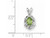 1/2 Carat (ctw) Natural Peridot Drop Pendant Necklace in Sterling Silver with Chain