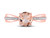 3/4 Carat (ctw) Lab Created Morganite Ring in 10K Rose Gold with Accent Diamonds - 08GDG100472MOR-6