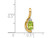 1/2 Carat (ctw) Natural Green Peridot Pendant Necklace in 14K Yellow Gold with Chain