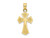 10K Yellow Gold Reversible Cross Pendant Necklace with Chain