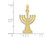 10K Yellow Gold Polished Menorah Pendant Necklace Charm with Chain