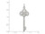 Key Pendant Necklace in Sterling Silver with Synthetic Cubic Zirconia (CZ)
