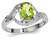 1.25 Carat (ctw) Oval Peridot Ring in Sterling Silver - 68QGG0832PD-6