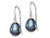 Black Freshwater Cultured Pearl 8-9mm Dangle Earrings in Sterling Silver