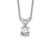 1/3 Carat (ctw E-F, VS2-SI1) Lab Grown Diamond Solitaire Pendant Necklace in 14K White Gold with Chain