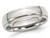 Mens Chisel 6mm Stainless Steel Ridged Wedding Band Ring - 88QGG0035GF-6