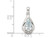 1.00 Carat (ctw) Genuine Aquamarine Drop Pendant Necklace in Sterling Silver with Chain