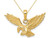 14K Yellow Gold Eagle Charm Pendant Necklace with Chain