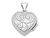 Heart Patterned Locket Pendant Necklace in Sterling Silver