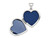 Heart Patterned Locket Pendant Necklace in Sterling Silver