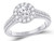1.30 Carat (ctw G-H, I1-I2) Halo Diamond Engagement Ring in 14K White Gold - 08GDG153297133W-8