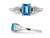 1.20 Carat (ctw) Emerald-Cut Swiss Blue Topaz Ring in Sterling Silver