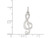 Sterling Silver Treble Clef Charm Pendant Necklace with Chain