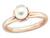 Freshwater Cultured Pearl Ring in Rose Pink Plated Sterling Silver - 68QGG0750PF-8