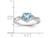 2/3 Carat (ctw) Natural Swiss Blue Topaz Heart Ring in Sterling Silver - 68QGG4624BT-7