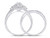 1.00 Carat (ctw G-H, I1-I2) Pear Drop Diamond Engagement Bridal Wedding Ring and Band Set in 14K White Gold - 08GDG154149100W-6