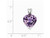 Purple Amethyst 4.70 Carat (ctw) Heart Pendant Necklace in Sterling Silver with chain