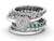 1/5 Carat (ctw) Lab-Created Emerald Eternity Band Ring in Sterling Silver - 68QGG0536CEM-5
