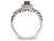 5mm Natural Amethyst Ring in Sterling Silver with 14K Gold Accents - 68QGG0730AM-7