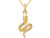 14K Yellow Gold Polished Snake Charm Pendant Necklace with Chain