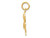 14K Yellow Gold Polished Snake Charm Pendant Necklace with Chain