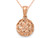 Ball Dangle Pendant Necklace in 14K Rose Pink Gold with Chain