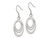 Oval Dangle Earrings in Polished Sterling Silver