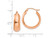 14K Rose Pink Gold Polished Hoop Earrings