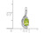 1/2 Carat (ctw) Natural Green Peridot Pendant Necklace in 14K White Gold with Chain