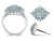 Aquamarine Cluster Ring 3/4 Carat (ctw) in Sterling Silver - 68QGG4529AQ-7