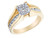 2.0 Carat (ctw G-H, I1-I2) Princess Cut Diamond Engagement Ring & Wedding Band Set in 14K Yellow Gold - 08GDG0744200-6