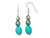 Cultured Freshwater Pearl and Turquoise Earrings in Sterling Silver