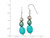 Cultured Freshwater Pearl and Turquoise Earrings in Sterling Silver