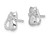 Sterling Silver Polished Kitty Cat Post Earrings with Cz Accent